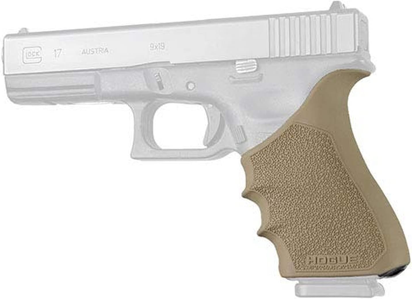 Hogue HandAll Beavertail Rubber Grip Sleeve for Glock 17, 17L, 17MOS, 18, 22, 24, 31, 34, 34MOS, 35, 35MOS, 37 (Gen 3 & 4)