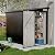 4' x 8' Outdoor Lean to Storage Sheds Outdoor, Heavy-Duty Lean to Garden StorageShed, Metal Wall Side Bike Shed & Outdoor Storage