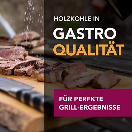 Foto von MARABU Holzkohle für Kamado-Grills, 15kg, Brenndauer +3 Stunden, Top Aroma, Rauchfrei, Größe 40-200mm