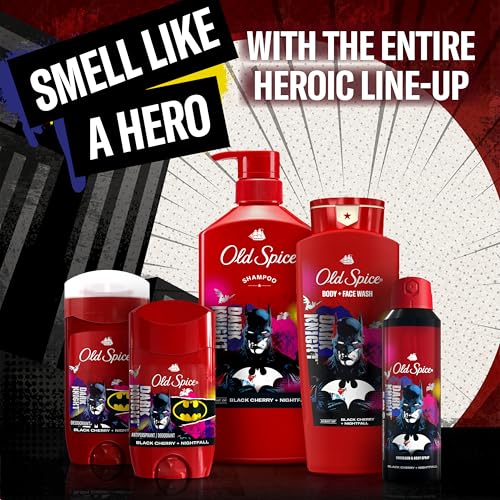 Old Spice Cleansing Body Wash for Men, 24/7 Shower Fresh with Lasting Scent | 2 in 1 Body and Face Wash Batman, Black Cherry and Nightfall Scent, 24oz - image 9