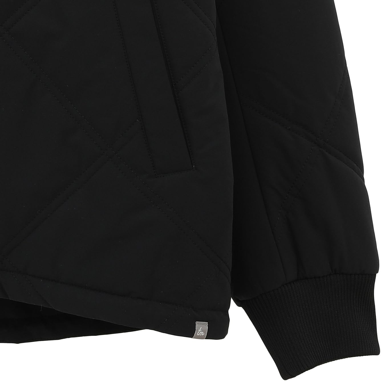 ネペンテス 日本製 裏ボア コットン パッチワーク 短丈 ジャケット 黒