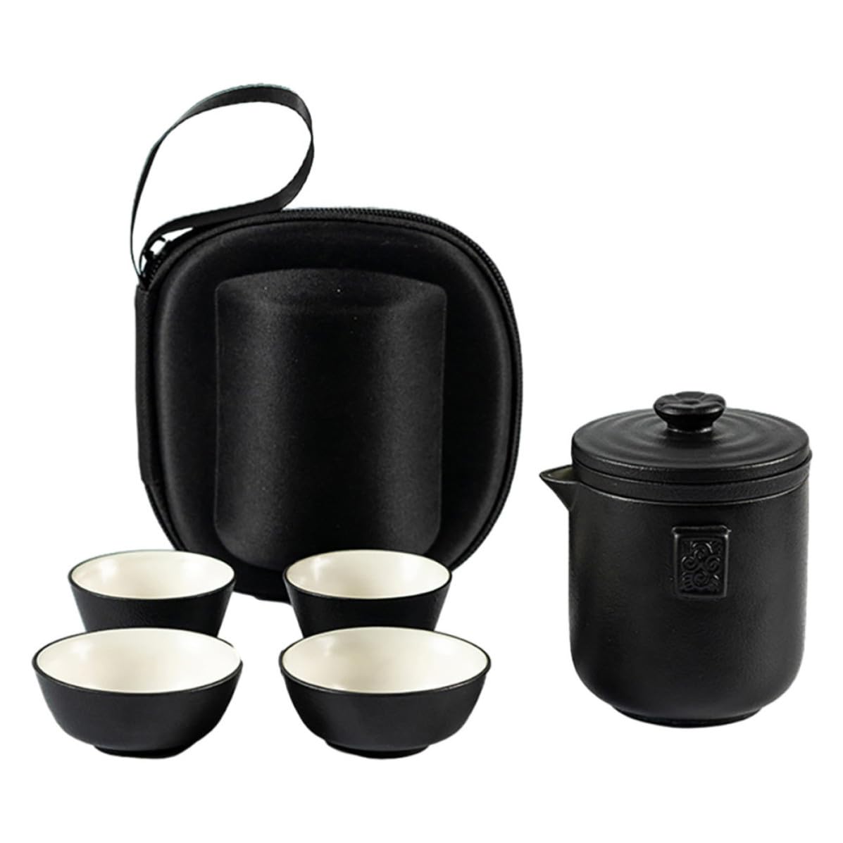 Juego de té portátil de cerámica para disfrutar de tus acampadas al aire libre con elegancia