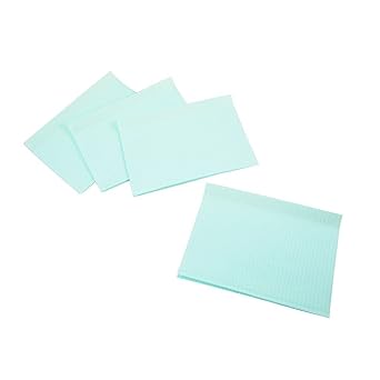 Primo Dental productos ptgr econom?a toallas 2?capas con poli 13?x 18?verde (paquete de 500)