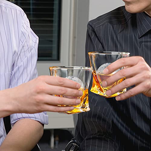 Lighten Life Whiskey Glasses With Ice Molds-(2 Crystal Bourbon Glass,2 Iceball Maker,2 Coasters) In Gift Box,Non-Lead Whiskey Rock Glasses,Old Fashioned Glass For Liquor,Whiskey Glass Set 2 For Men #TOP5