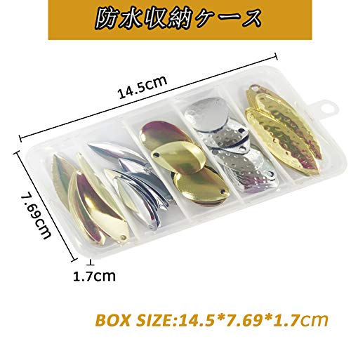 釣りブレード ルアーブレード コロラドブレード ウィローリーフブレード スピナーブレード メタルジグブレード ジグスピナーブレード ブレードチューン ルアー自作50個セット 6枚目
