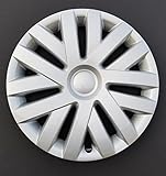 One New Wheel Cover Replacement Fits 2010-2014 Volkswagen Jetta; 16 Inch; 7 Double Spoke; Silver Col