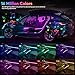 Car Interior Lights, 6 in 1 Car LED Strip Lights RGB Ambient Lighting Kits with APP/Remote/USB Control, 16 Million Colors, 314in Fiber Optics Interior Car Lights for Cars, SUVs, Trucks, Music Sync