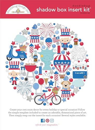 Doodlebug Desgin Shadow Box Insert Kit-Hometown USA