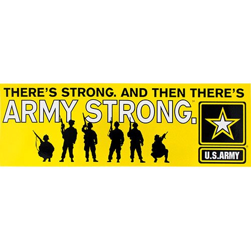 Army Strong Yellow Bumper Sticker Amazon.in Toys & Games