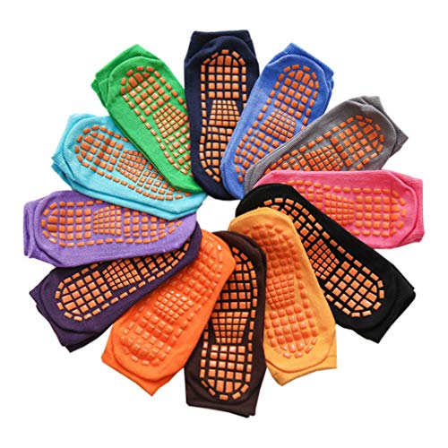 12 pares de meias soquetes antiderrapantes de algodão respirável antiderrapante sem odor da Liobo pa