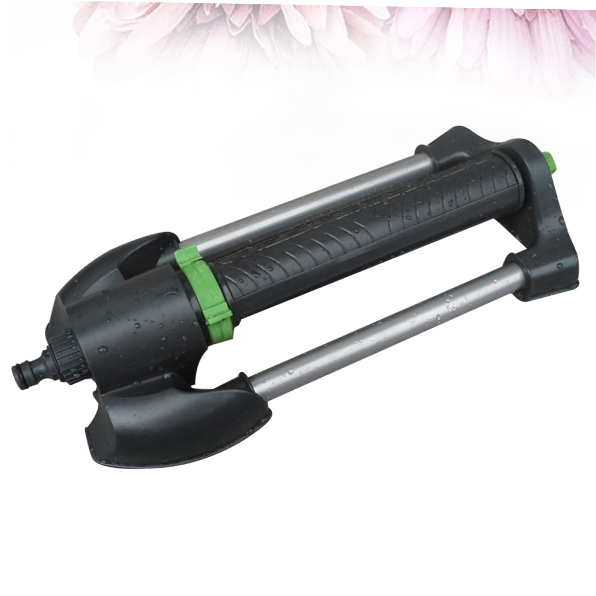 Irrigatore Rotante Automatico da Giardino 1 Pezzo Plastica Metallo Nero | Oscillante per Prato, Rapido Bagnamento del Terreno, Copertura Ampia, Uso su Piante