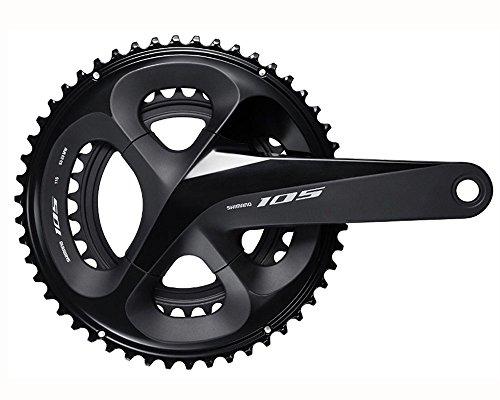 SHIMANO FC-R7000 105 2x11V Juego de bielas 50/34 Dientes x 172,5 mm, Unisex-Adult, Black, 172,5mm