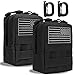 Genleas 2 Pack Tactical Molle Pouches Compact EDC Multi-Purpose Compact Tactical Waist Bags Utility Gadget Small Waist Bag Pack with D-Ring Hook (Black)