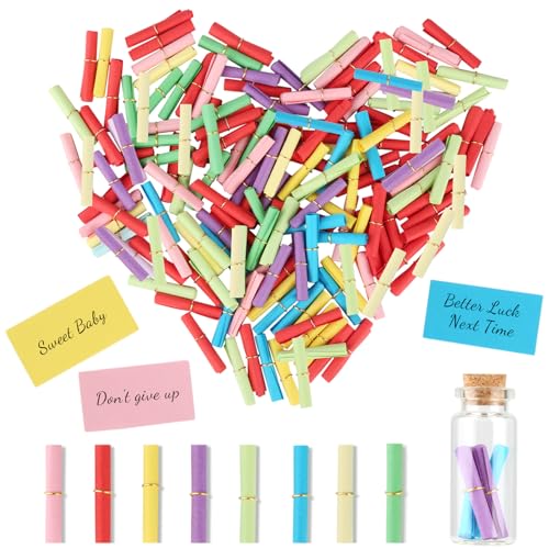 380 Bigliettini Tombola Con Anellini Metallici – Rotoli Di Carta Colorata Per Desideri, Compleanni, Matrimoni