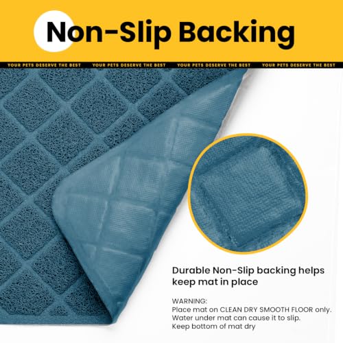 Image of Conlun Cat Litter Mat Litter Trapping Mat, 24 inch x 17 inch Navy