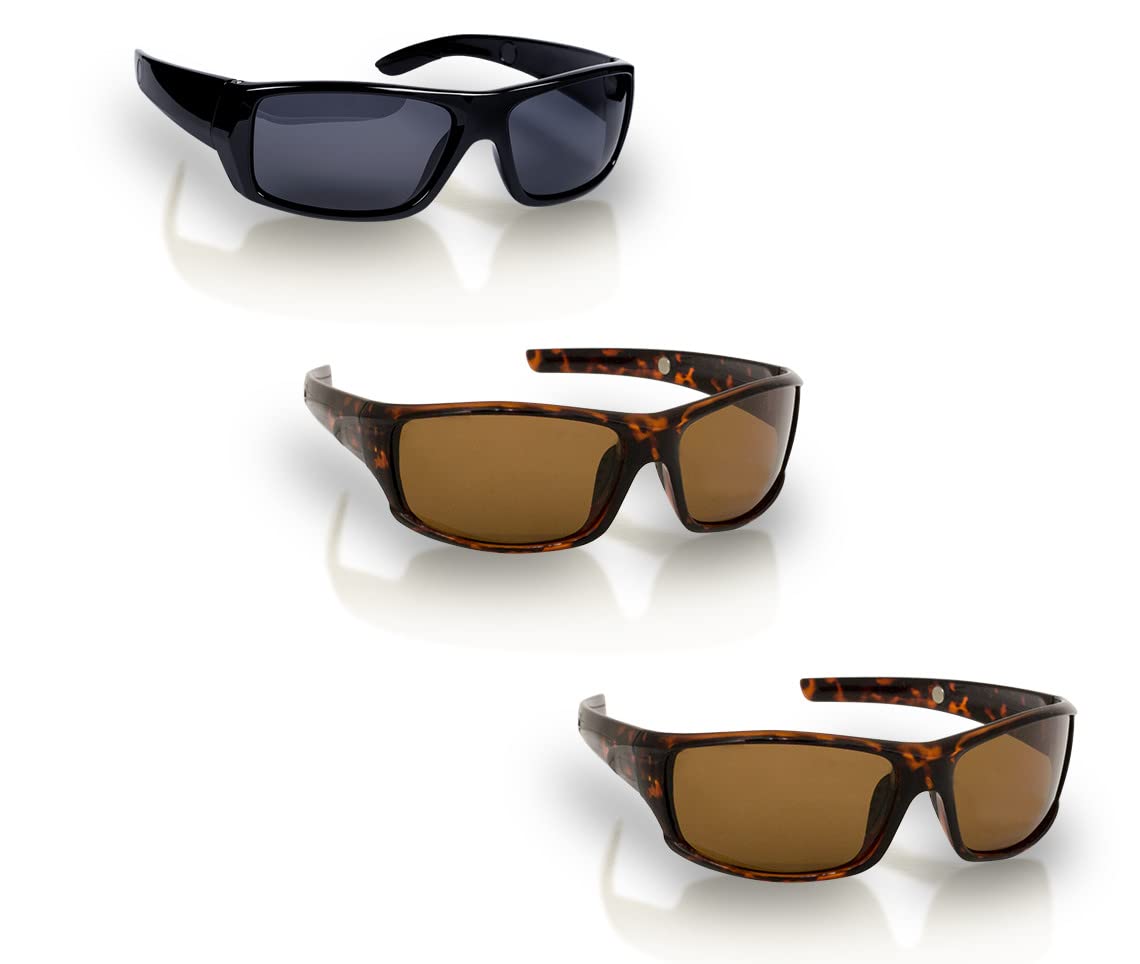 Mediashop HD Polar View - polarisierte Sonnenbrille - Damen & Herren - Sportbrille - Brillen Set braun - Fahrerbrille mit UV400 Schutz - Unisex - Fahrradbrille