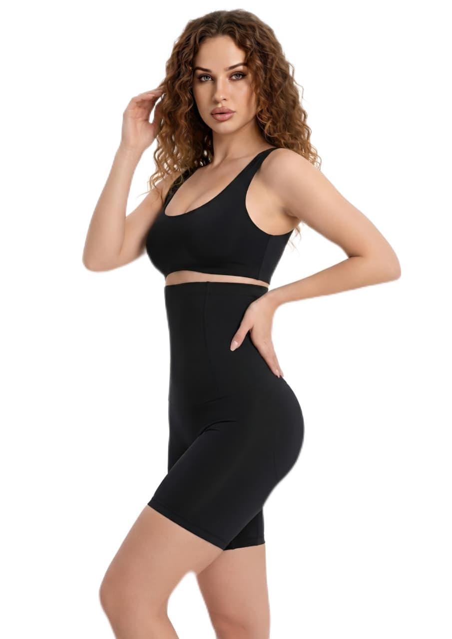 Women's Tummy Tucker High Waist Shapewear Panties with Anti Rolling Strip, Free Size, Waist Fits 32 to 38 Inch Black-image-36