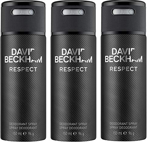 David Beckham Respect Deodorant Body Spray 150ml 3 Pack