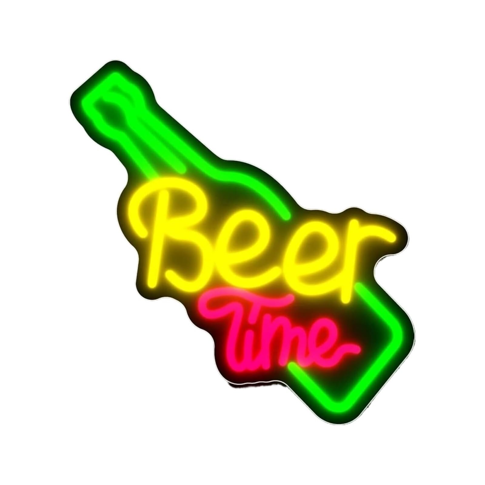 Zynther Neon lamp Soothing Atmosphere Neon Sign Beer Time Light, Business Store, Bar, Pub, Party, Restaurant 30.3x32cm
