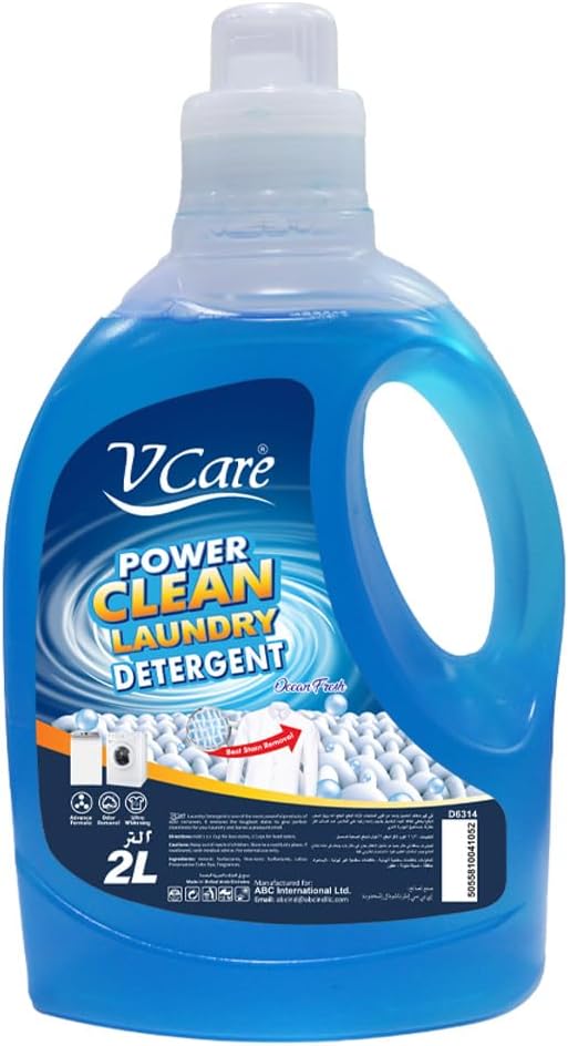 Laundry Detergent Liquid | 2 Litre | Ocean Fresh | Advanced Cleaning Power | Long-Lasting Fragrance | Suitable for All Washing Machines