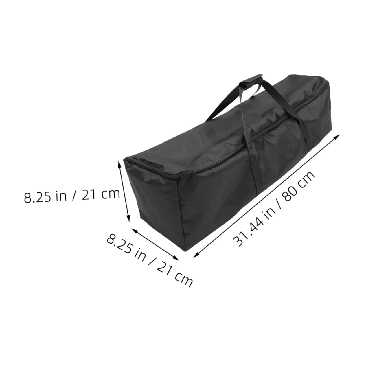 Borsa per Trasporto Treppiede Oxford Nera 2 Pezzi Zip | Tessuto Oxford, Manico Portatile Pieghevole, Grande Capienza per Viaggio, Profilo Leggero e Linee Eleganti
