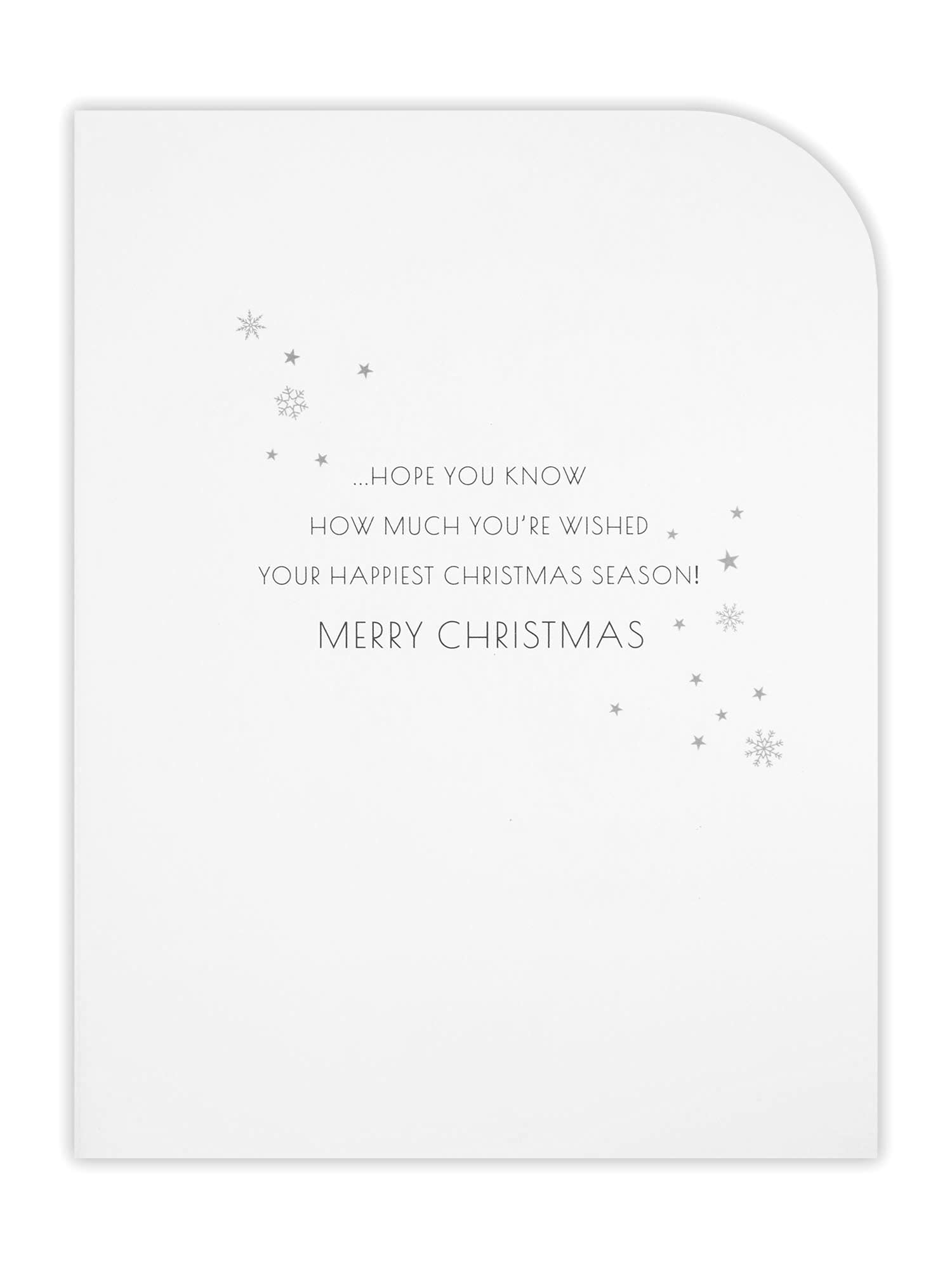 Clintons: Modern Lettering & Snowflakes Stepdad Christmas Card, Multi-Colour, 155 x 201, 1170746 - Image 2