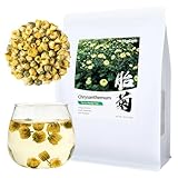 Chrysanthemum Tea, Chinese Chrysanthemum Herbal Flower Tea Loose Leaves, Dried Chrysanthemum Flower with Floral Freshness and Natural Sweetness, Non-GMO, Gluten Free, Caffeine-Free 7.76 Oz