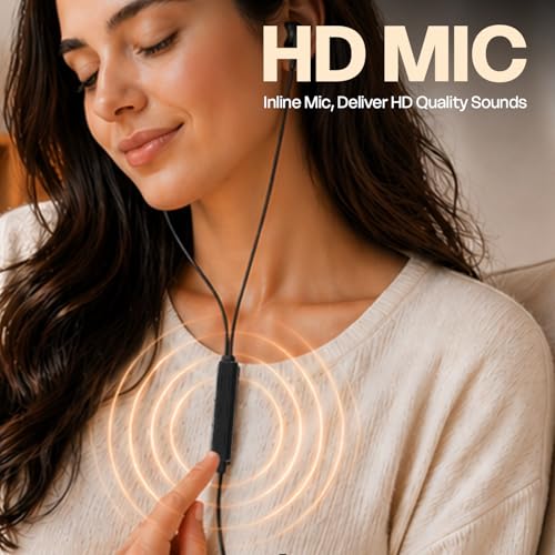Image of Amkette Trubeats M15 Type C Earphones with Mic, 10mm Drivers, 3 Button Control, AI Assistants, Ergonomic Earbuds Compatible with Smartphones, Tabs & Laptops, Type C Headphones, 1.2m Cable Grey