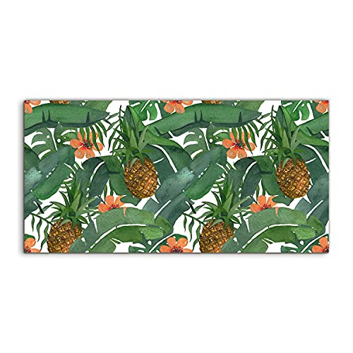 Art murale acryl pour illuminer un salon sombre grâce au motif de feuilles tropicales 120cm