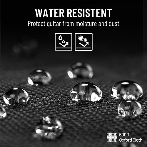 CAHAYA Gitarrentasche Gig Bag Gitarre Tasche Gitarrenhülle 6 Vortaschen Wasserdicht mit Notenständertasche 8mm Gepolsterte für 40 41 Zoll Gitarren CY0181