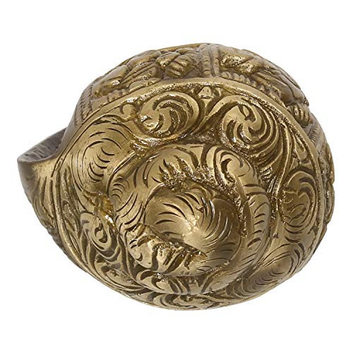 Image of eCraftIndia Brass Auspicious Lord Ganesha Shankh (BGO905)