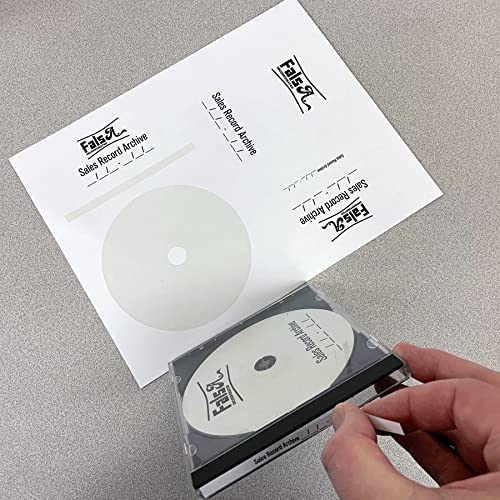 Image of CD /DVD Label Full Face | Qty 50 Disc | 25 Sheets Total | Photo Gloss Finish | Memorex Small Center & Spine Compatible | Easy Peel | Inkjet Printer Guaranteed | Blank Labels