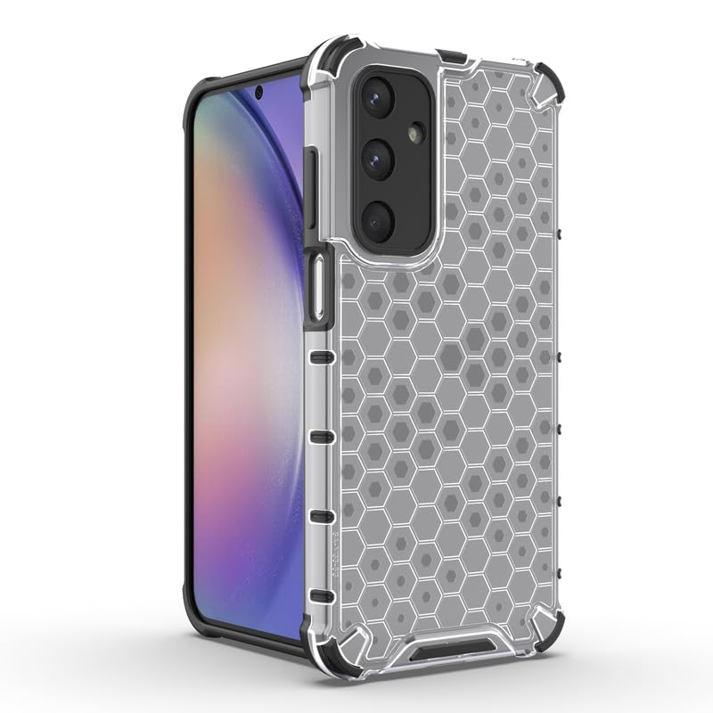 Image of Plastic Bumper Back Case Cover for Samsung Galaxy M35 5G (Transparent)