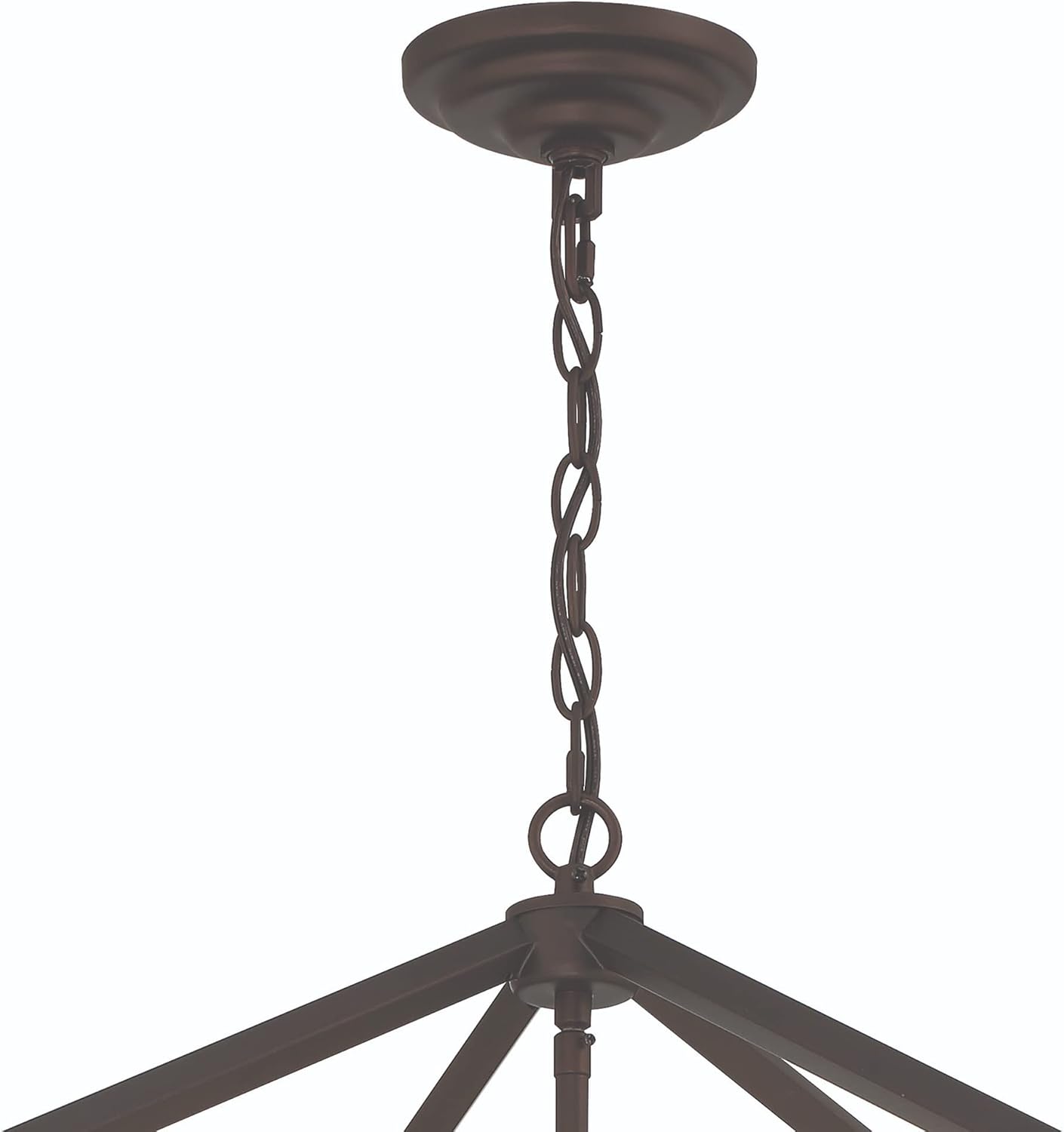 Vanity Art 8 Candle Style Light Lantern Geometric Chandelier Lighting | Modern Hanging Ceiling Lights Fixtures for Dining Room Living Room Bed Room, Kitchen, Classic Oil Rubbed Bronze, SJS10308ORB