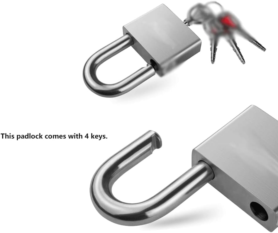 Bulk Locks Padlock Stainless Steel Keys Locks Suit for Door Lock for Container Lockers and Warehouses Outdoor Padlock