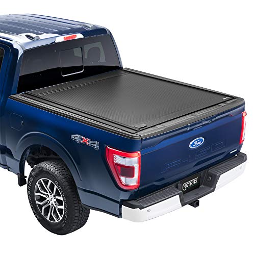 RetraxONE MX Retractable Truck Bed Tonneau Cover | 60378 | Fits 2021 - 2023 Ford F-150 (incl. Raptor/Lightning) 5' 7" Bed (67.1") , Black