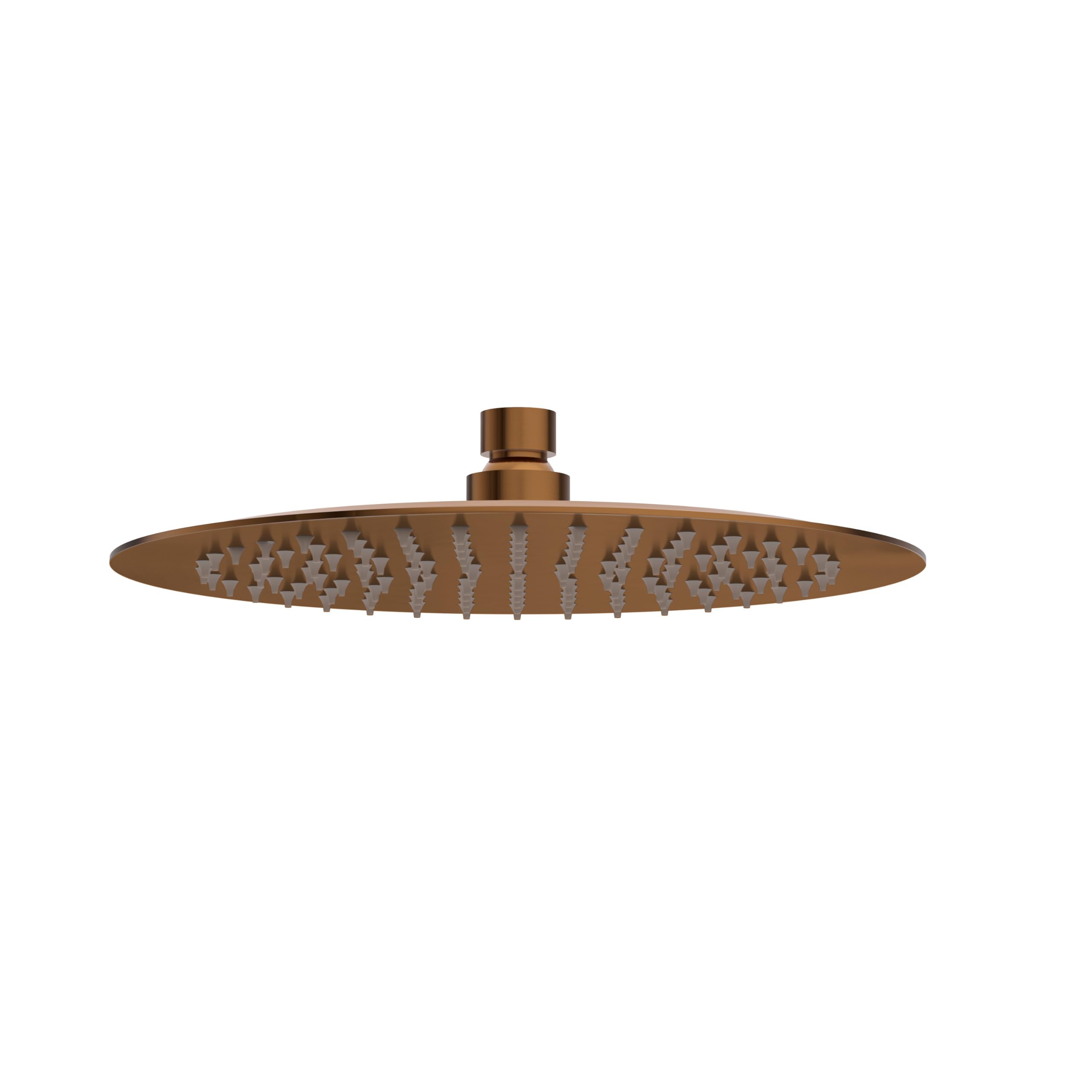 Soffione Doccia Fisso - Rame - Soffione Doccia Grande in Acciaio Inossidabile AISI 304 - Rilassante e Uniforme - Forma Rotonda Ø250mm - Disponibile in 7 Colori - Cascade Modello 1
