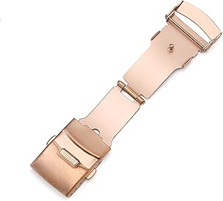 KVKAPLNNTR Hebilla plegable for el reloj de acero inoxidable for la correa del botón de seguridad Correa de metal ACCESORIOS DE CURCO DE COMPARA Cierre