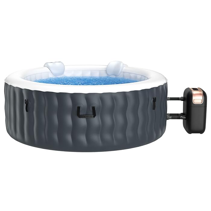 Buy Goplus Inflatable Hot Tub Spa, 71inch x 27inch 4 Person Portable