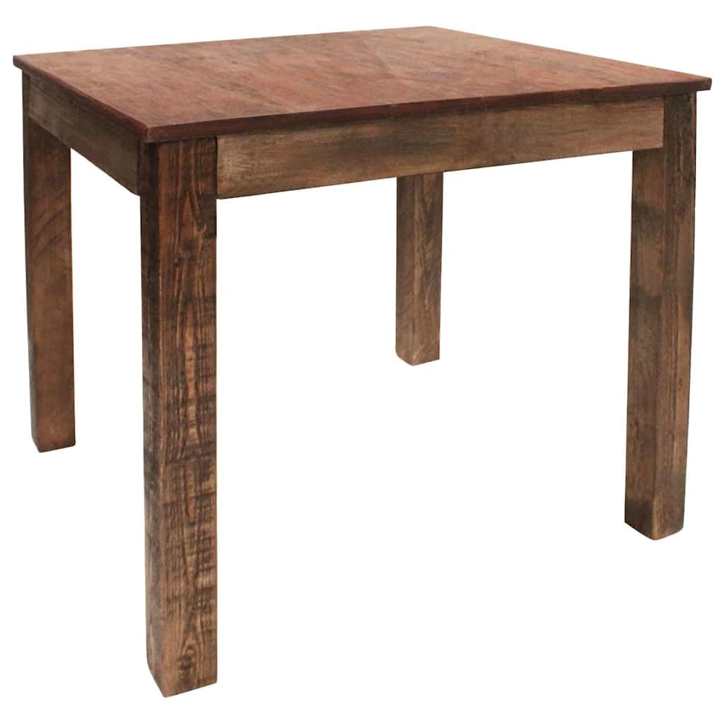 Stół do jadalni z litego drewna pochodzącego z recyklingu, 82 x 80 x 76 cm, ręcznie wykonany, rustykalny stół kuchenny do jadalni, wyjątkowy styl vintage
