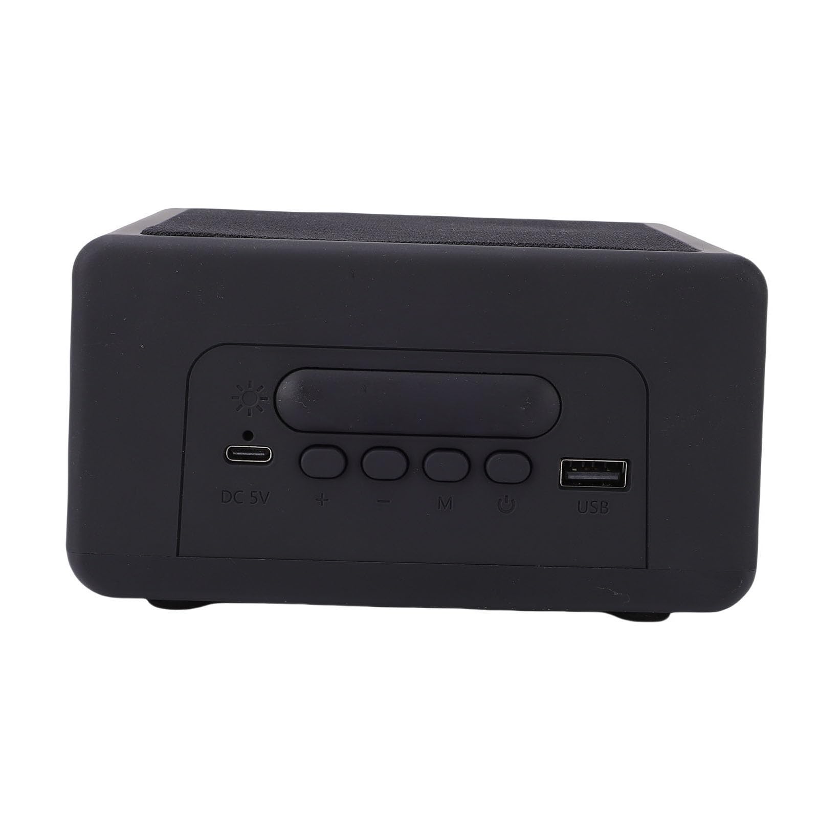 Sveglia Digitale, Altoparlante con Caricabatterie Wireless da 10 W Display LED da 5 Pollici Radio FM Microfono Integrato, per Comodino