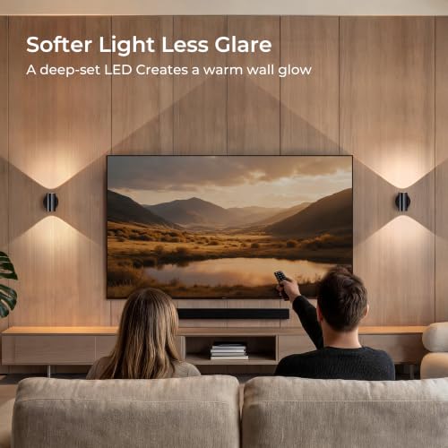 Image of Tubicen Wall Sconce,Modern Indoor Dimmable Hardwired Wall Lights,7W,Black