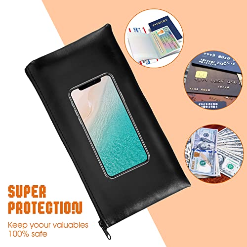 TIESOME-2Pcs-Coin-Purse-with-Zipper-PU-Waterproof-Security-Durable-Money-Pouch-Cash-Bag-Check-Wallet-Organizer-Receipt-Holder-Utility-Wallet-for-Men-Women