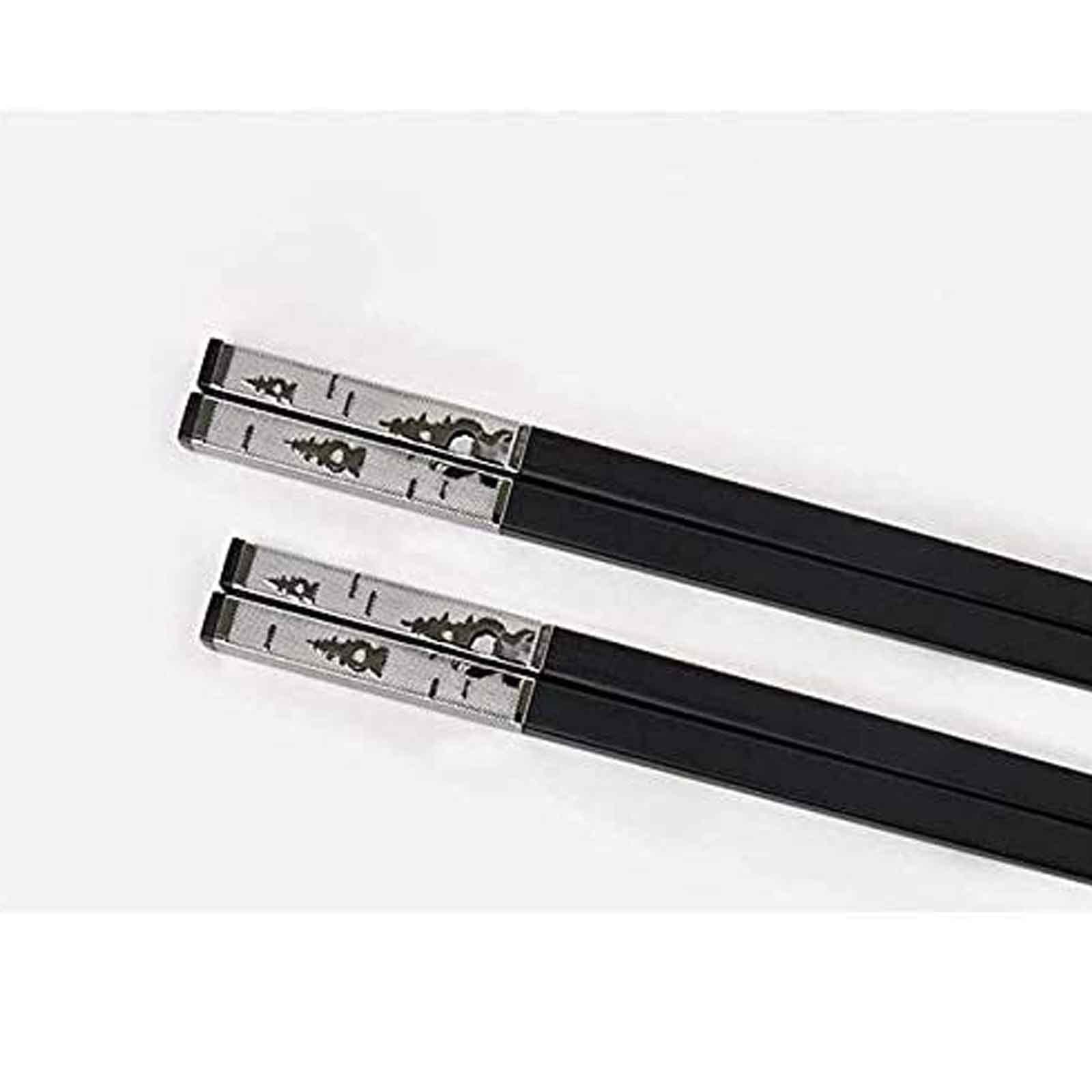 Palillos chinos para comer reutilizables Palillos reutilizables, palillos de aleación de alto grado, palillos, sin deslizamiento, resistencia a alta temperatura, juego de oro de 10 pares, palitos de c