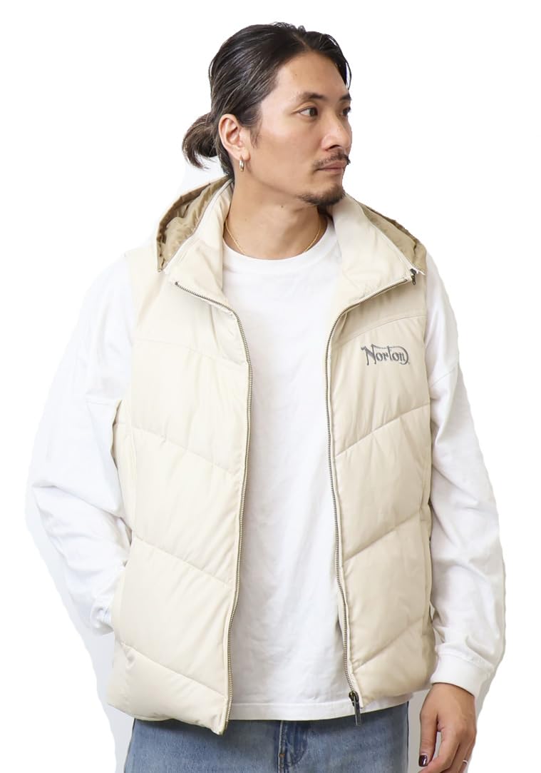 極美品】Norton ノートン フードライナー 中綿デニムベスト ダウン
