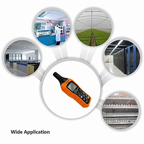 Vlike Digital Temperature And Humidity Meter Portable Hygrometer Thermometer With Ambient Temperature Dew Point Test Wet Bulb Temperature Humidity Monitor Gauge For Daily Life Industry Agriculture #TOP6
