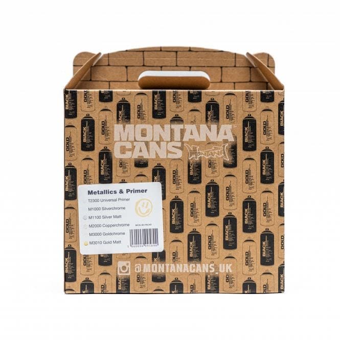 Montana Gold – Metallics & Primer Box Set (6) Sprühfarbe – 6 x 400 ml Dosen