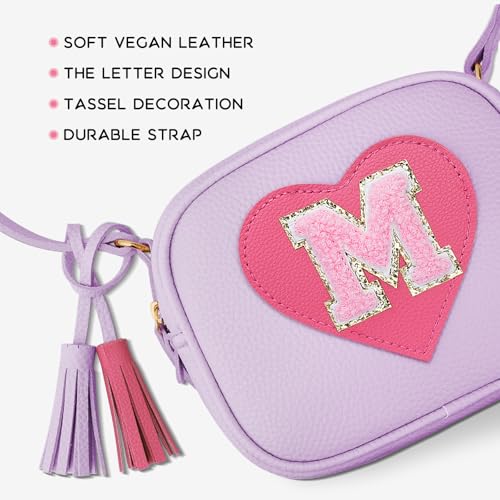 Image of KKXIU Birthday Gifts for Girls Initial Toddler Purse Cute Kids Crossbody Bag