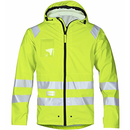 Snickers 82336600006 Size Large Class 3 "High-Vis Rain Jacket - Yellow