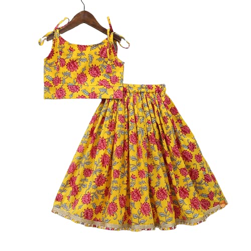 Crinkle Girl's Silk Printed Readymade Lehenga Choli